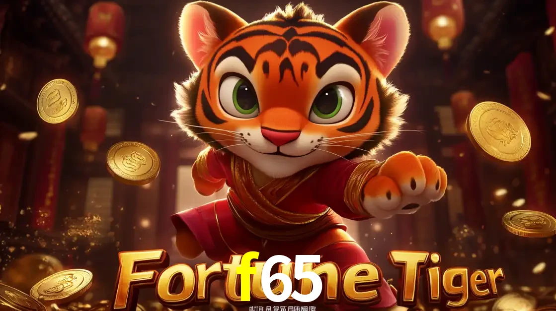 O carismático mascote do jogo de slot Fortune Tiger, um tigre fofo em pose de artes marciais, pronto para trazer sorte e multiplicadores de ganhos no cassino online f65.